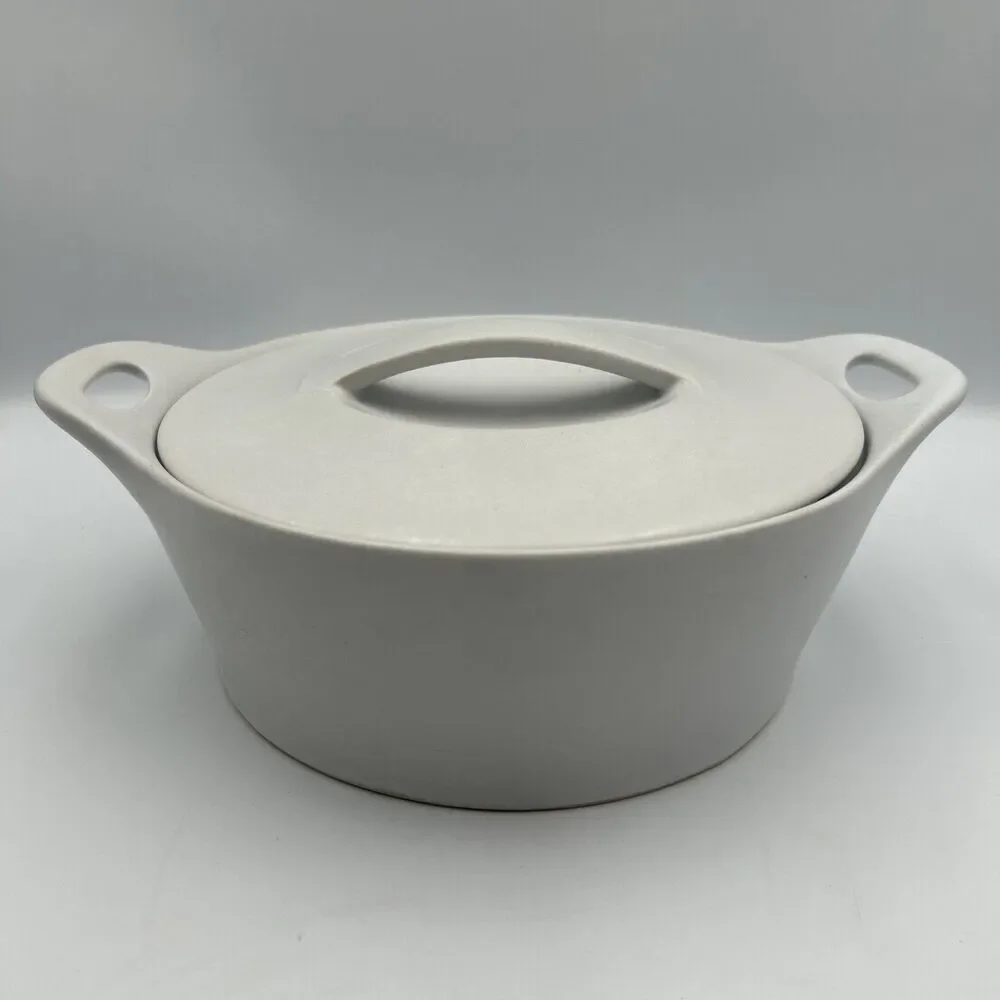 CorningWare Creations Stoneware Covered Casserole Oven Dish 1.5qt White